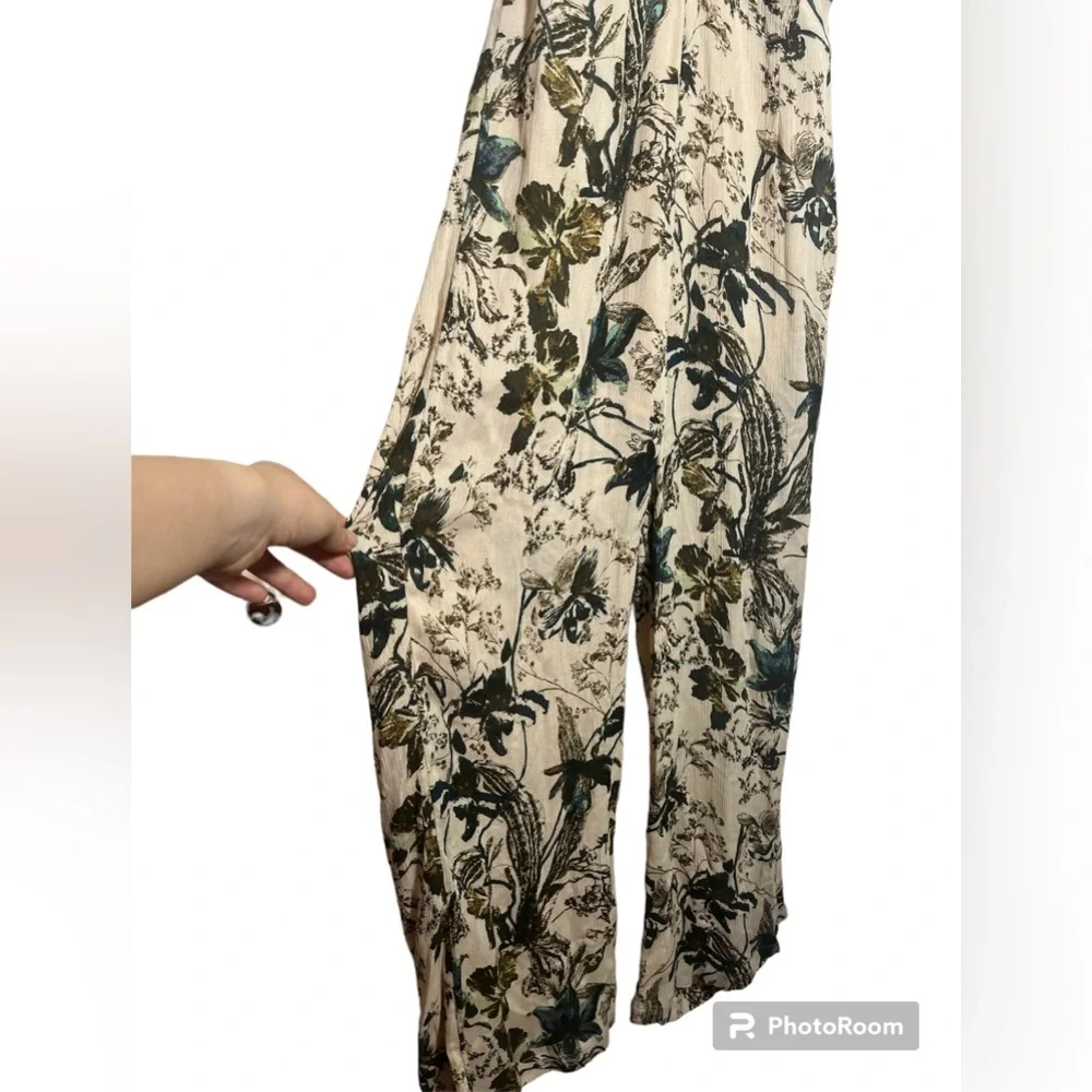 Free People Twisted Halter Floral Print Jumpsuit Size 2